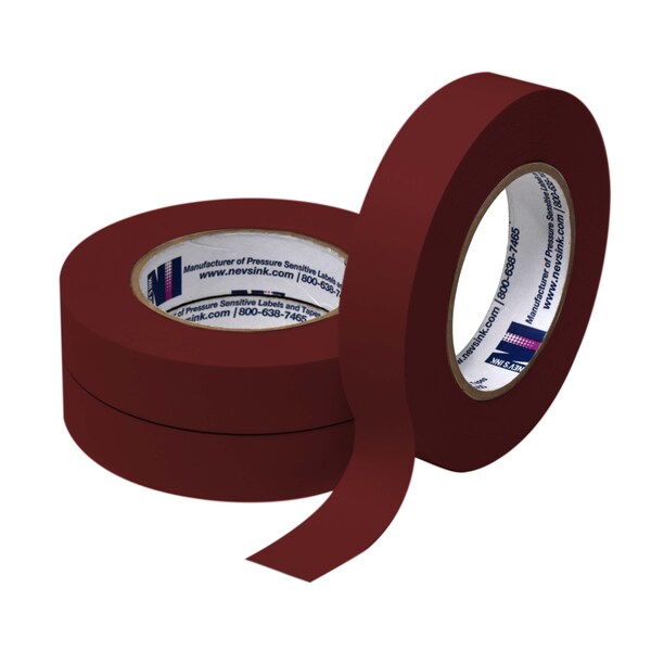 Nevs 1" wide x 60yd Dark Red Labeling Tape T-100-Dark Red - main